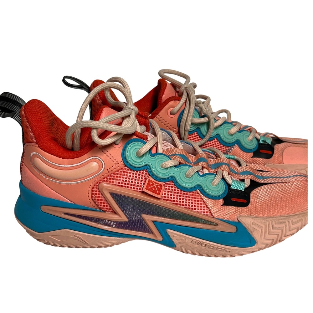 Li Ning Way of Wade Son of Flash Desert Pink Teal Basketball Sneakers US 7 Rare - Picture 14 of 15